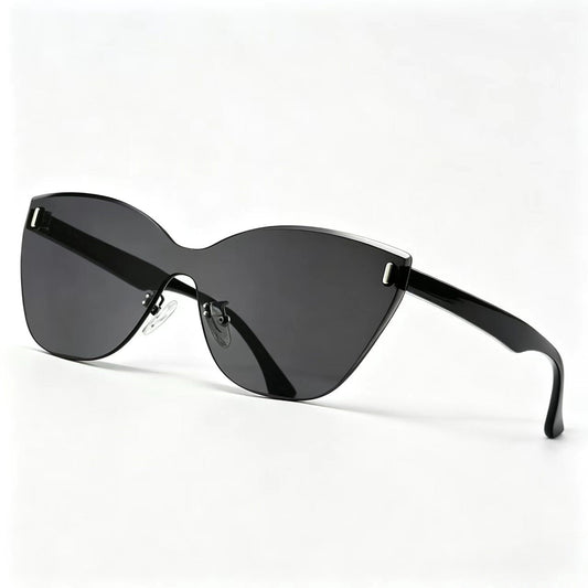 Frameless sunglasses flat cat eye premium E1117