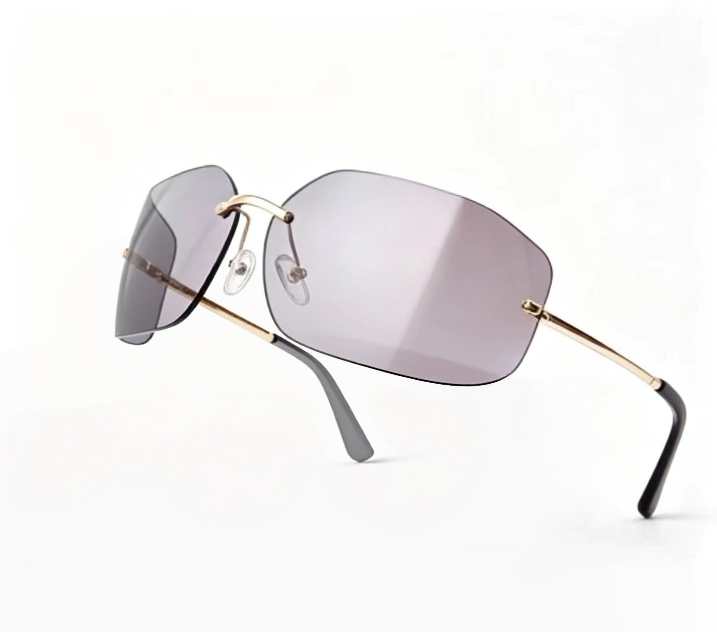 Frameless personalized sunglasses, fashionable metal sunglasses E1051