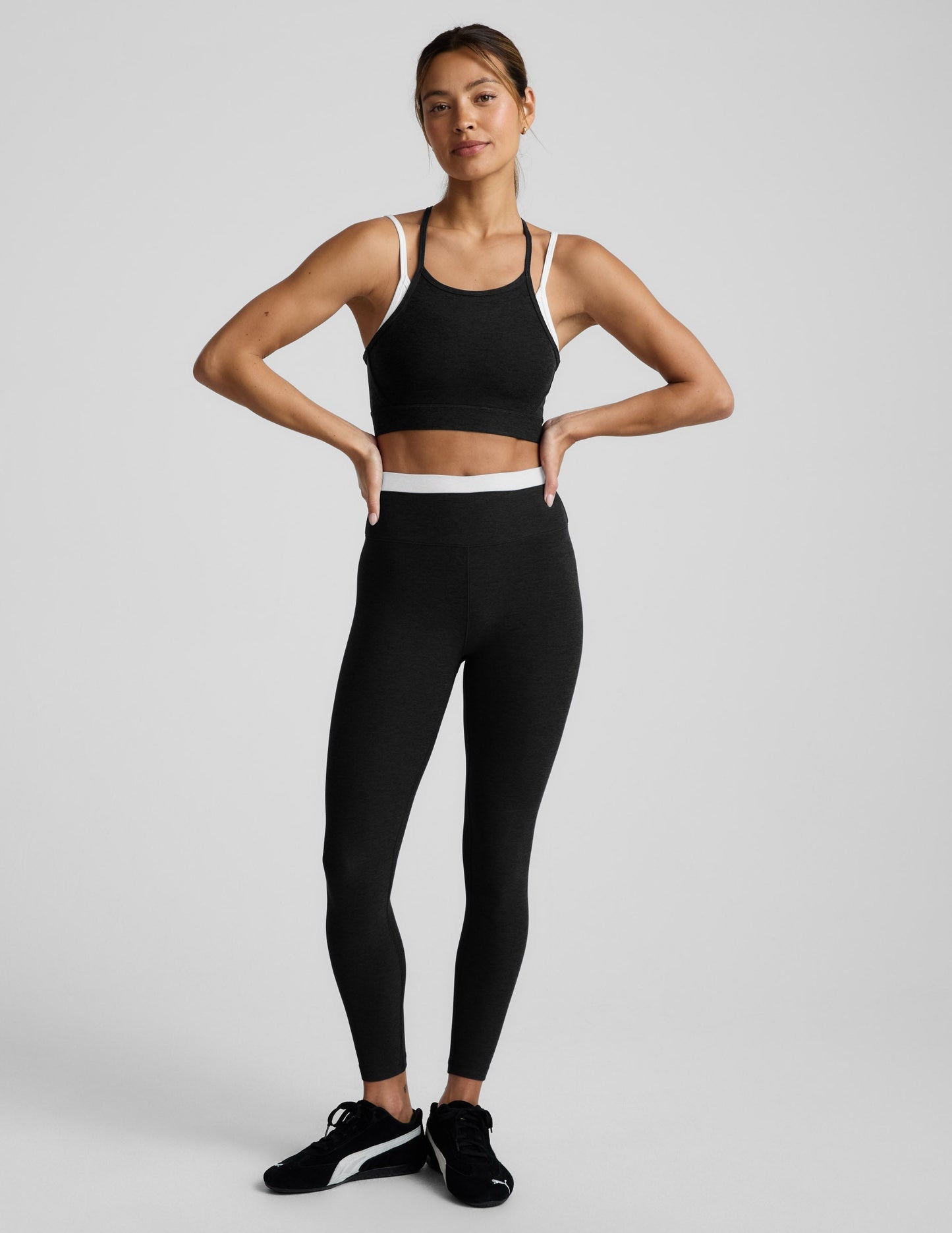 Spacedye™ Layered High Waisted Midi Legging