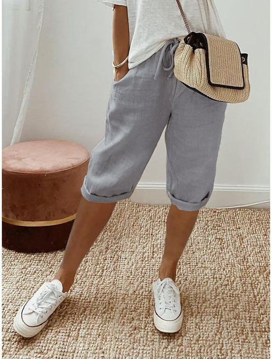 Women's elastic drawstring pants E950