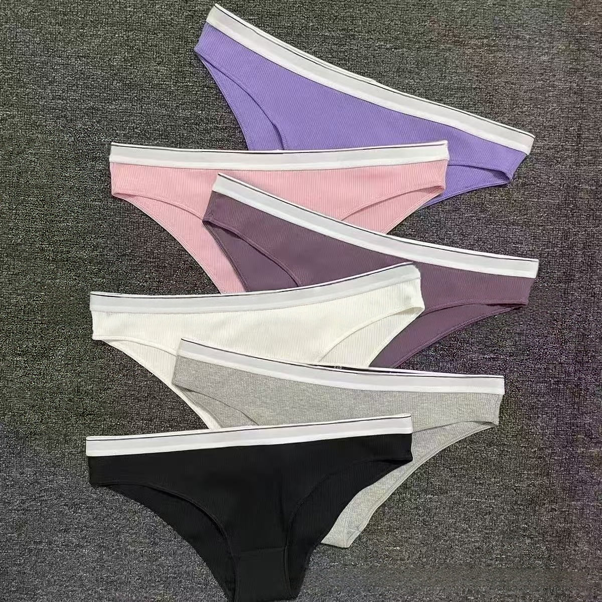 Women's narrow edged pure cotton underwear E1337