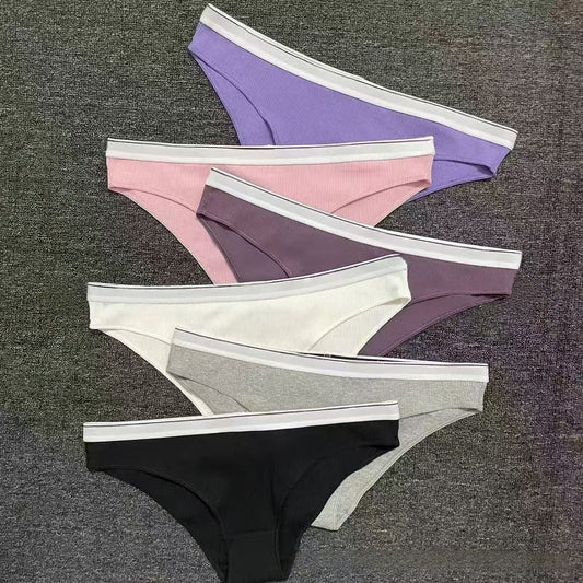 Women's narrow edged pure cotton underwear E1337