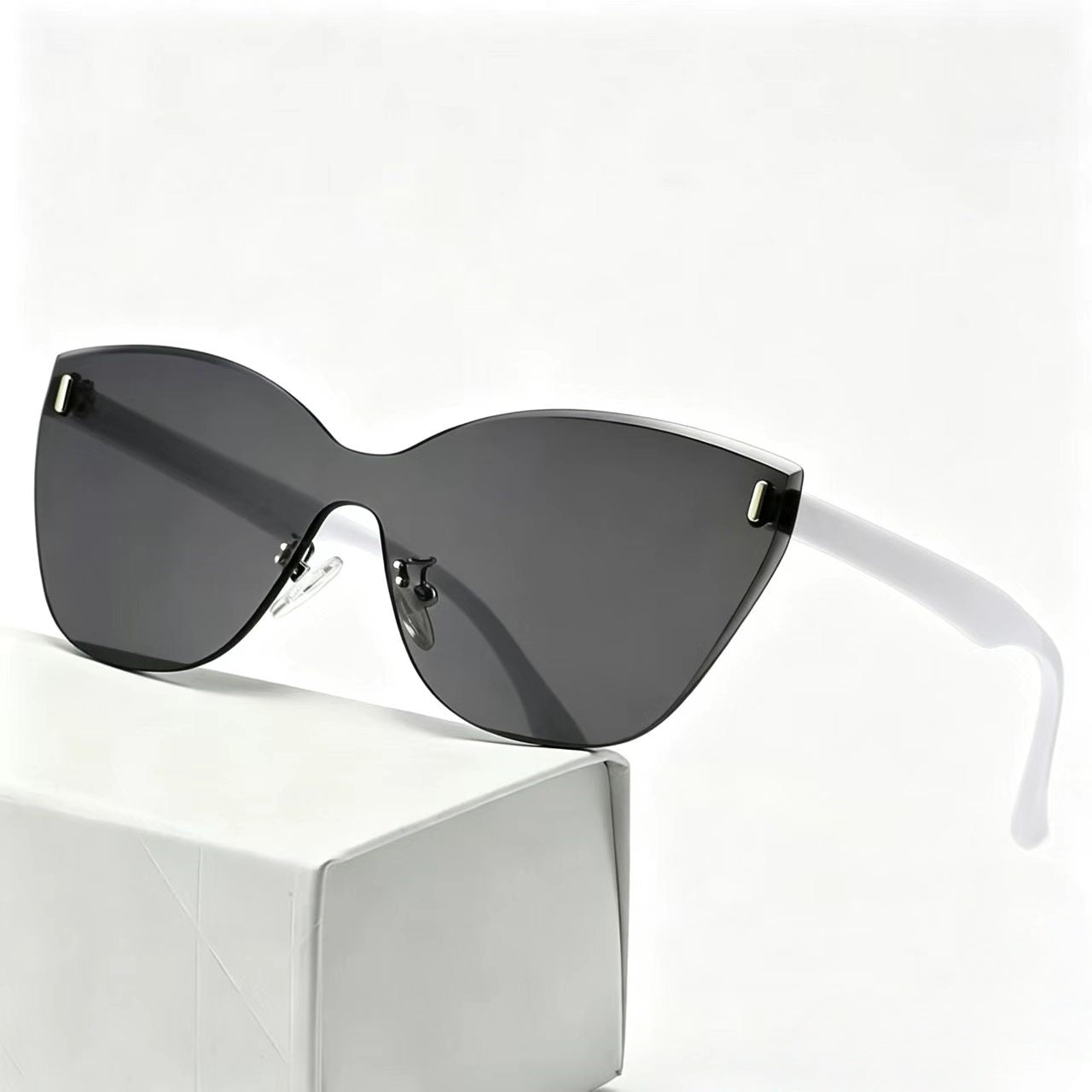 Frameless sunglasses flat cat eye premium  E1117