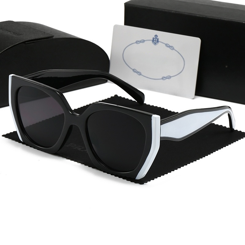 Polygonal fashion large frame glasses with UV protection E1211