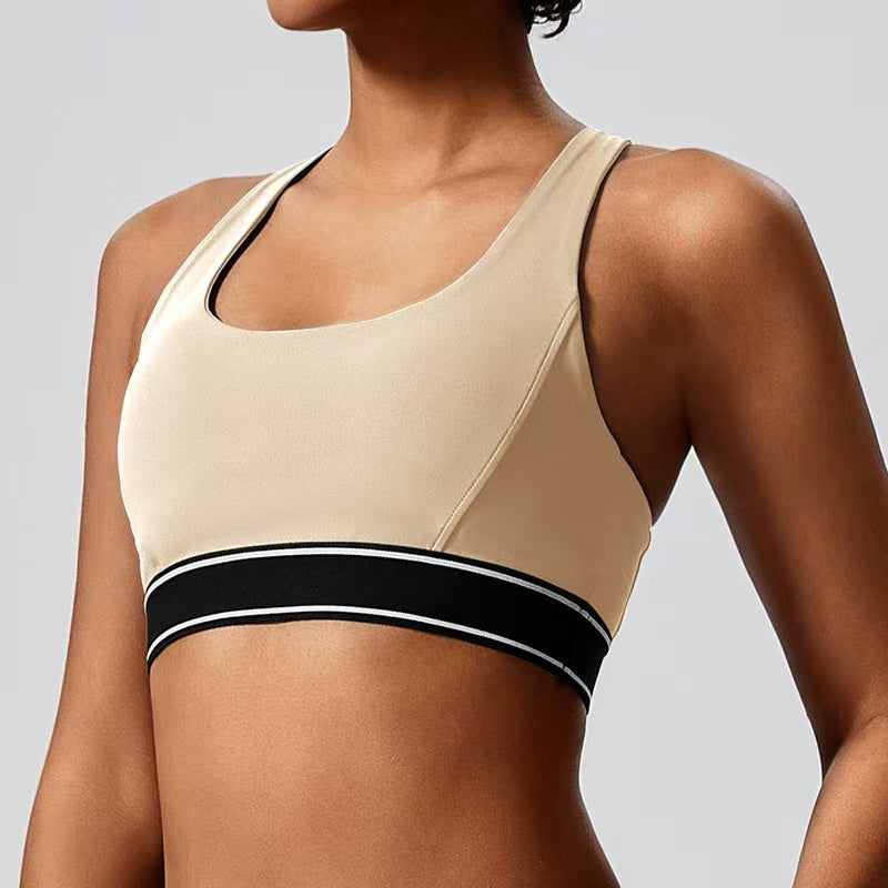 Outdoor sports vest style fitness yoga suit top E1316