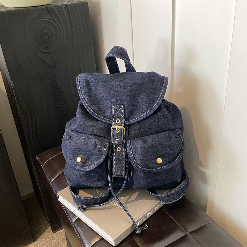 Cowboy backpack with multiple pockets and bucket bag  E236