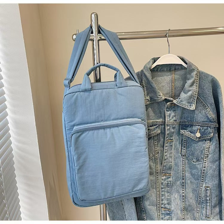 Solid color backpack with large capacity on both shoulders  E898