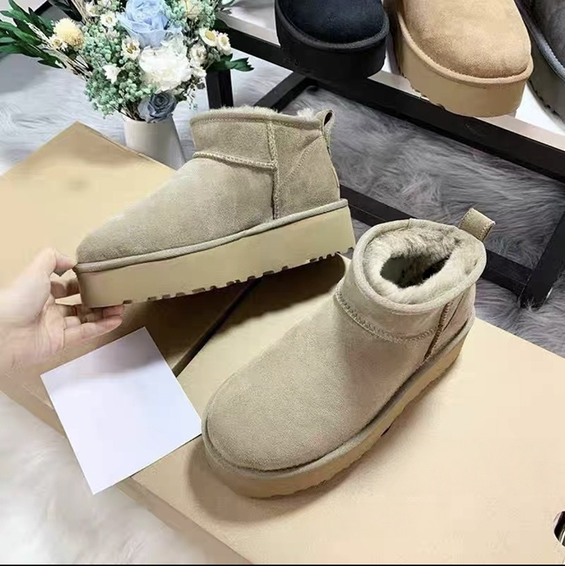 Thick soled and plush popular snow boots E383