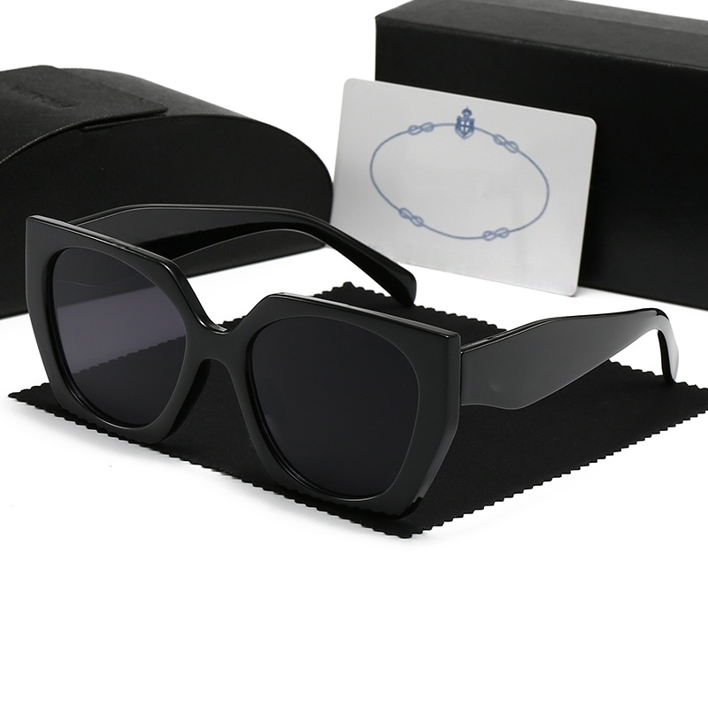 Polygonal fashion large frame glasses with UV protection E1211