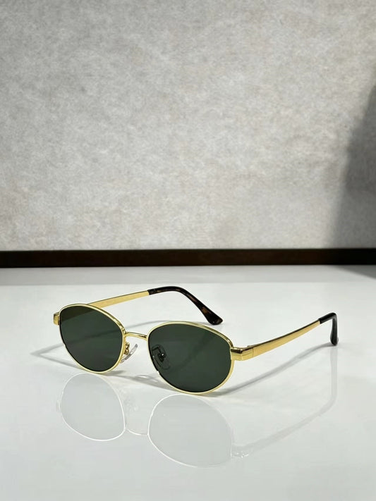 Retro oval frame sunglasses with a high-end and versatile feel  E1268