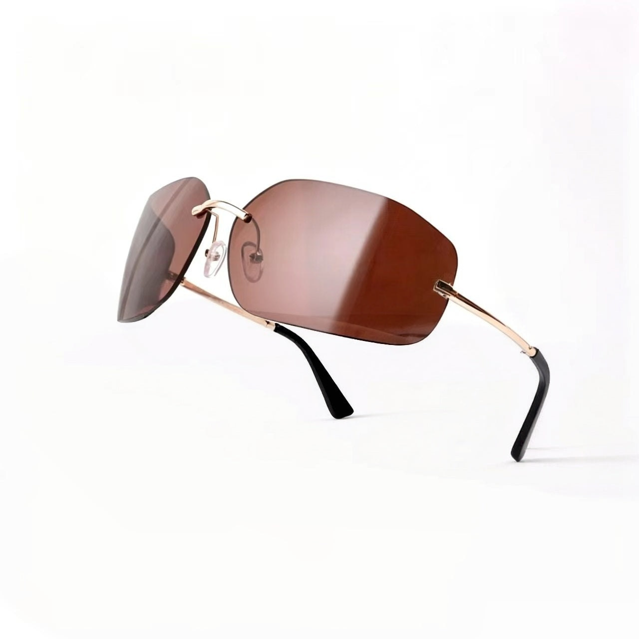 Frameless personalized sunglasses, fashionable metal sunglasses E1051