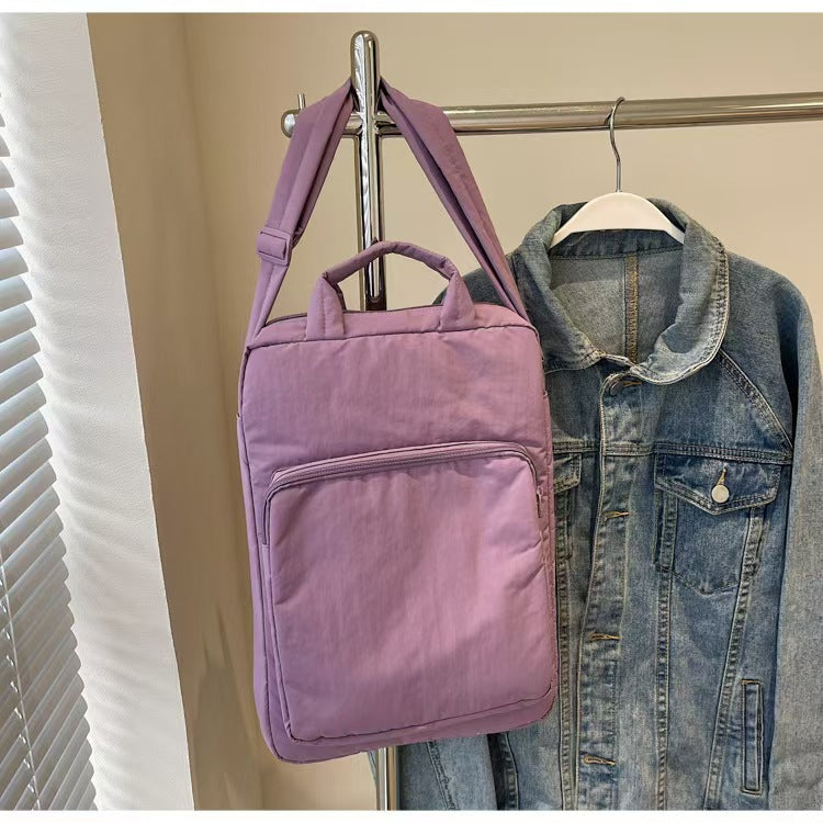 Solid color backpack with large capacity on both shoulders  E898