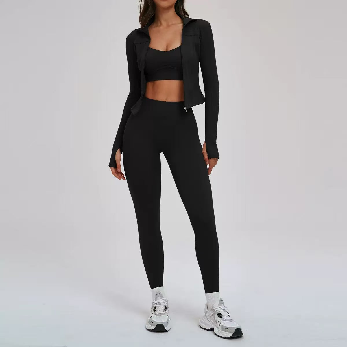 Women's Yoga Tight Outdoor Exercise 3-Piece Set  E909
