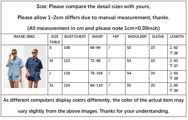 Casual loose pocket short sleeved shirt shorts set  E184