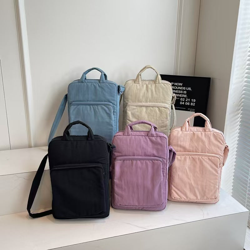 Solid color backpack with large capacity on both shoulders  E898