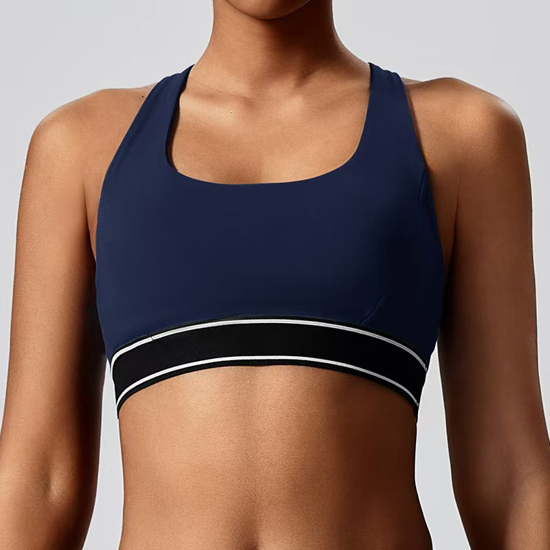 Outdoor sports vest style fitness yoga suit top E1316