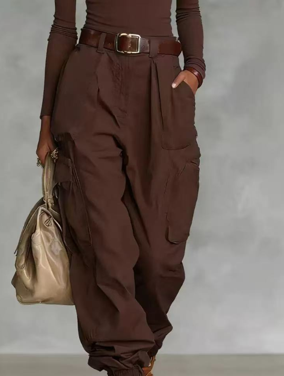 Work pants with wide legs and versatile pants  E1373