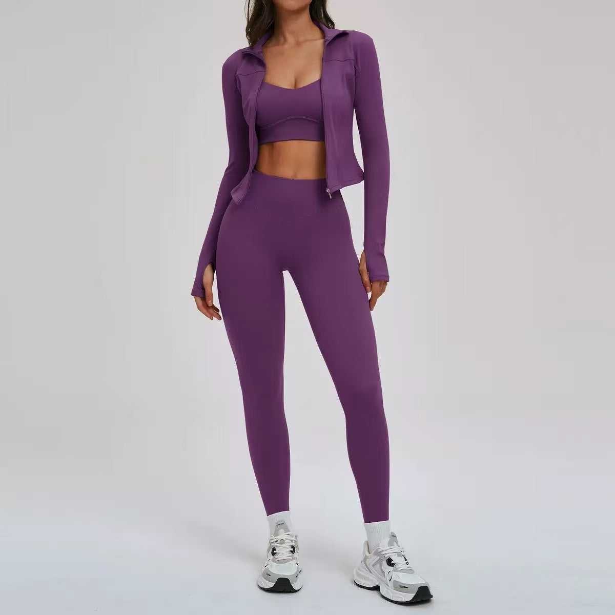 Women's Yoga Tight Outdoor Exercise 3-Piece Set  E909