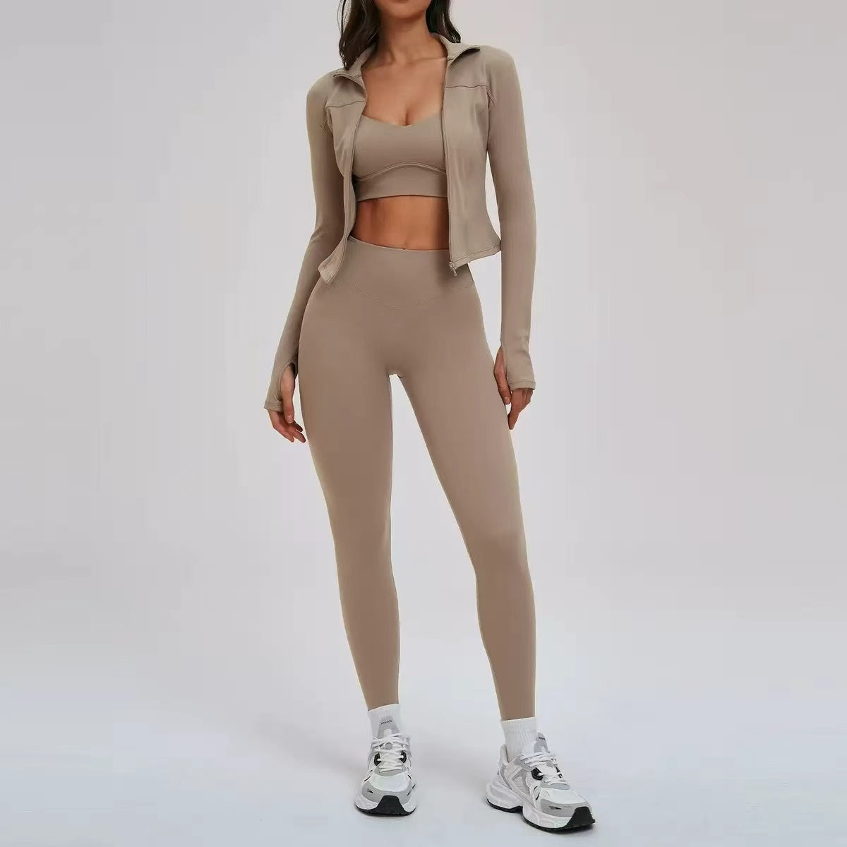 Women's Yoga Tight Outdoor Exercise 3-Piece Set  E909