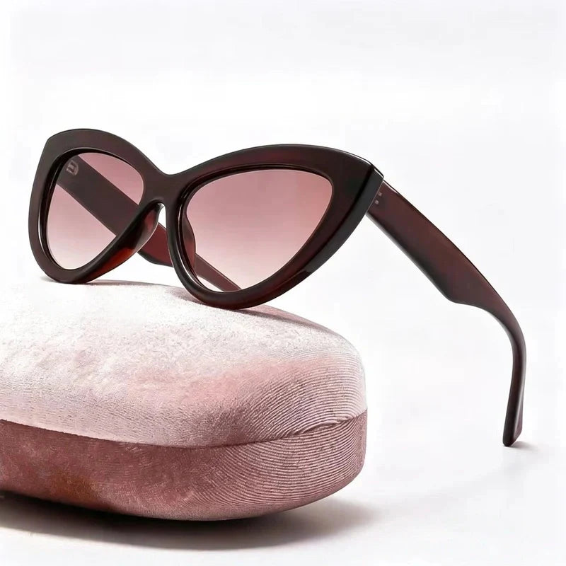 Men's and women's large frame glasses, sunglasses, cat's eyes  E957
