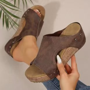 Sandals women's casual retro thick sole E1224