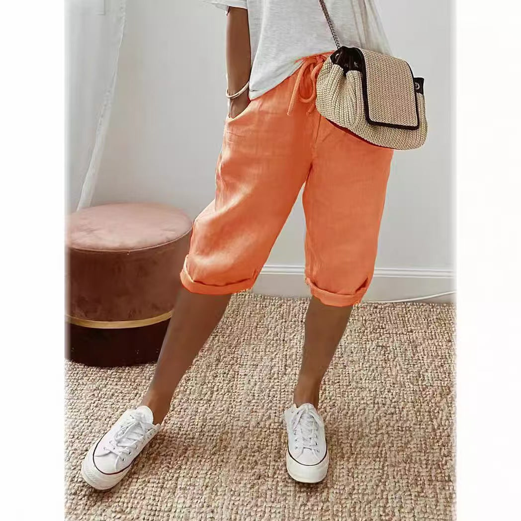 Women's elastic drawstring pants E950