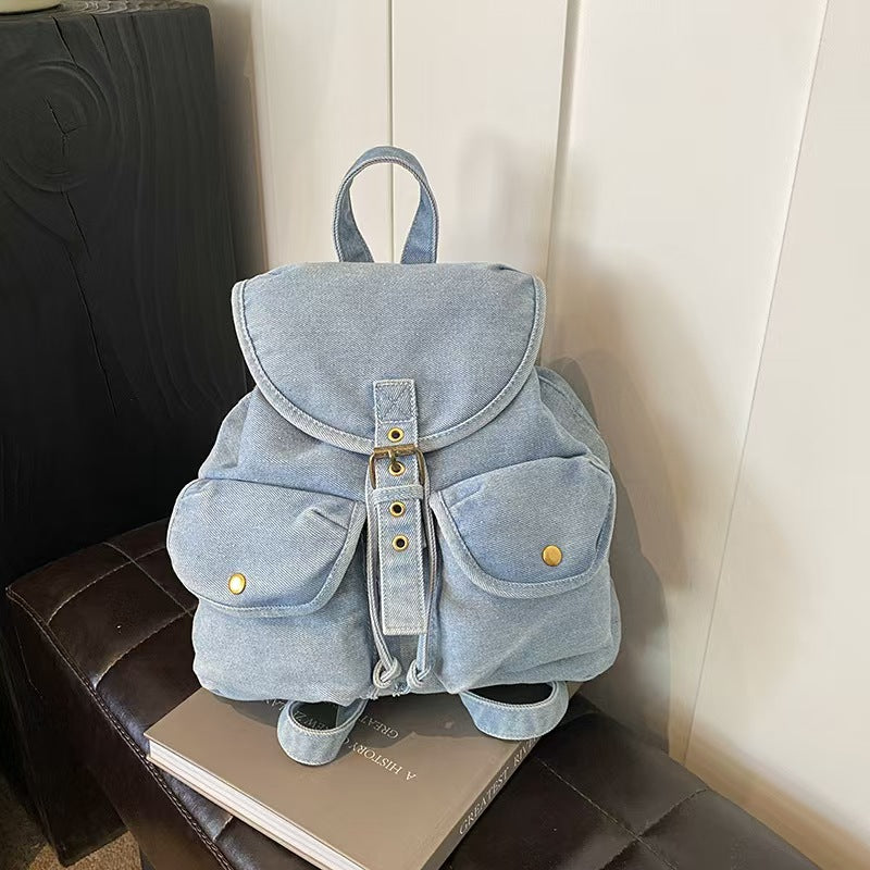 Cowboy backpack with multiple pockets and bucket bag  E236