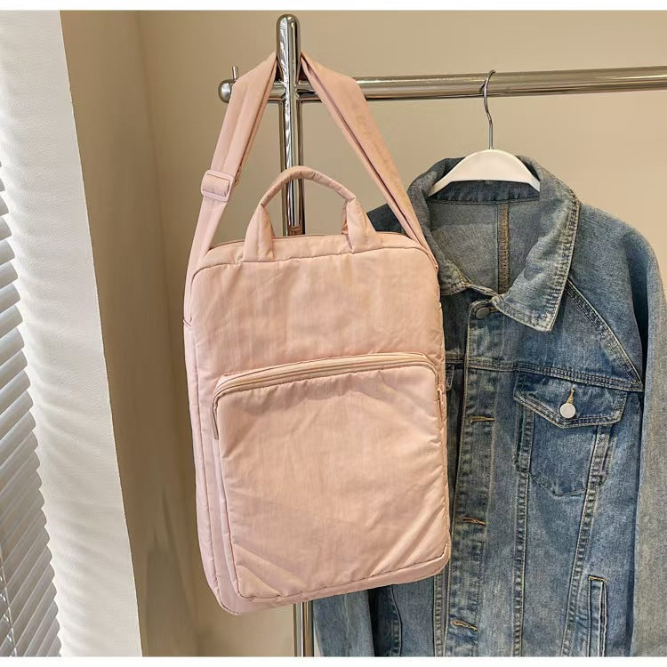 Solid color backpack with large capacity on both shoulders  E898