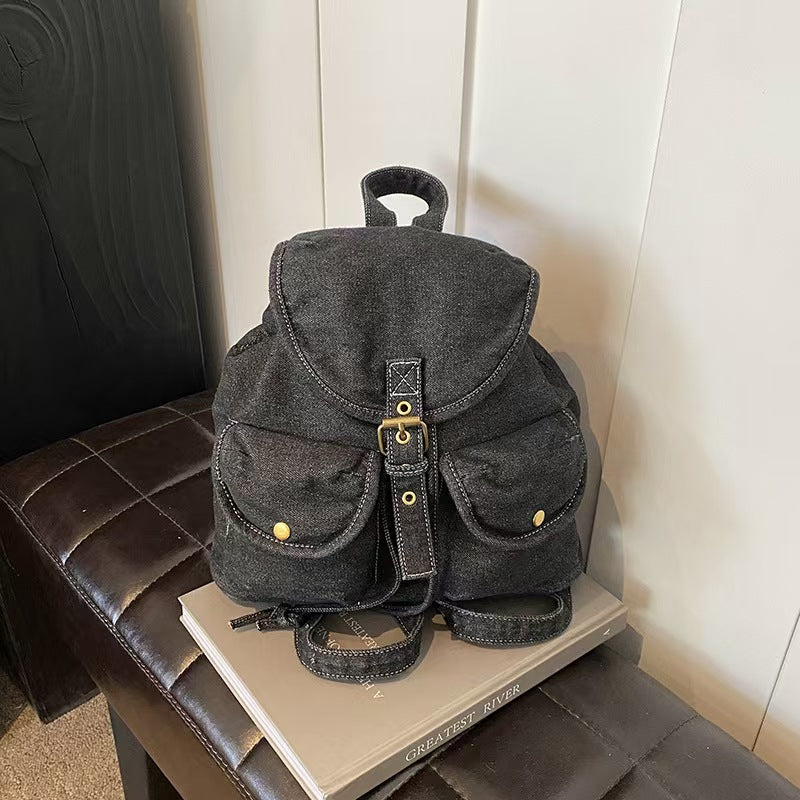 Cowboy backpack with multiple pockets and bucket bag  E236