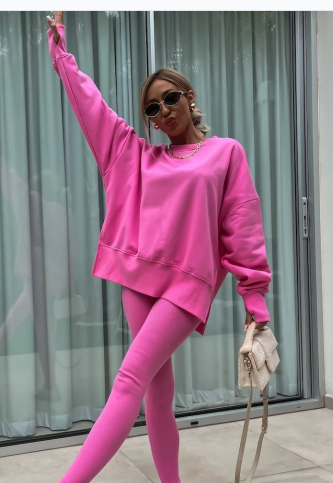 Tight pants casual hoodie two-piece set  E1448