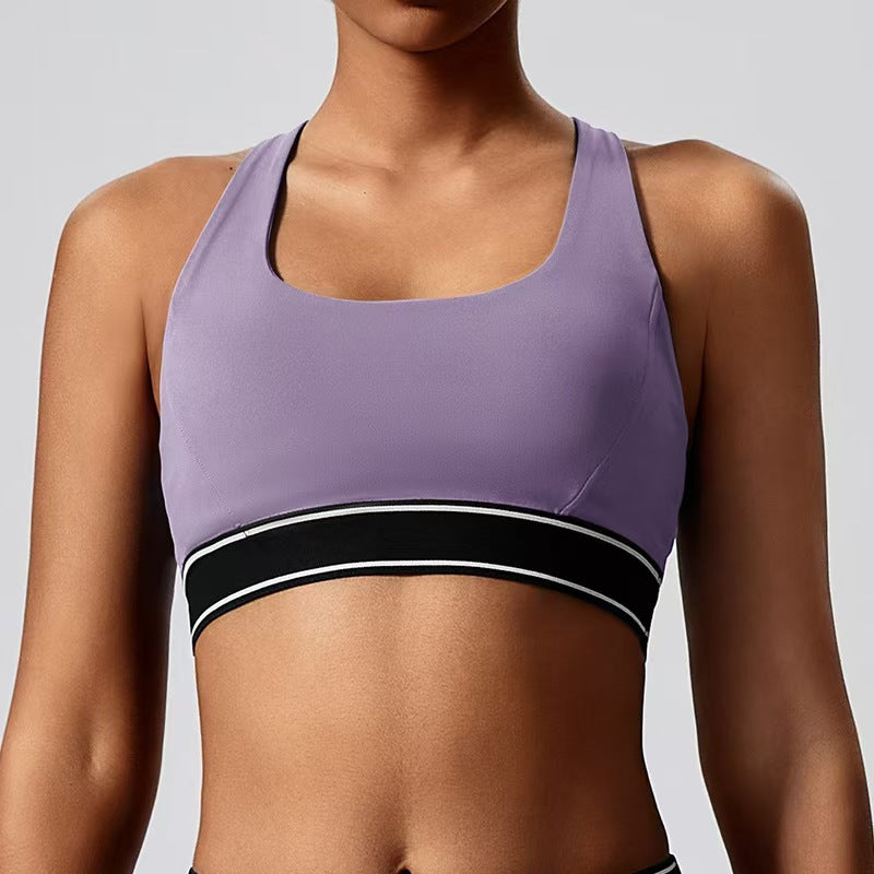 Outdoor sports vest style fitness yoga suit top E1316