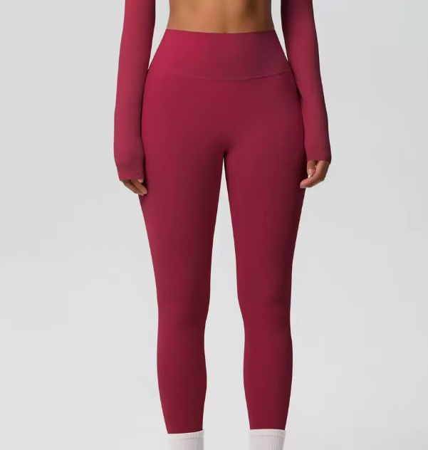 Solid color outdoor quick drying fitness yoga pants  E1379