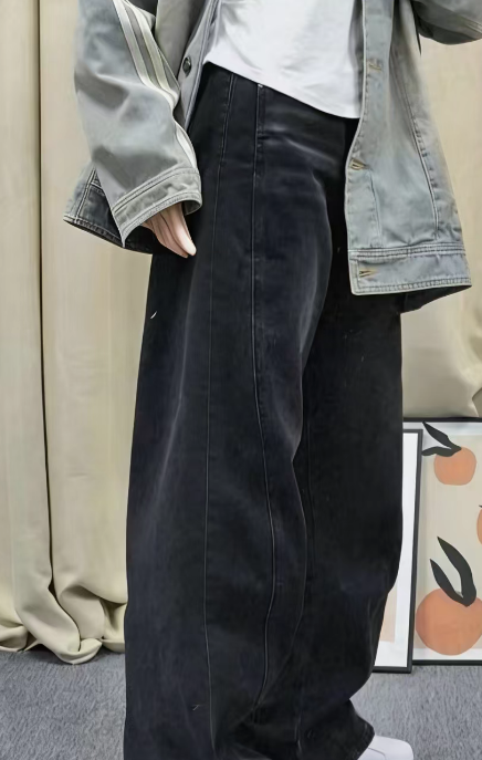 Loose denim casual pants E1025