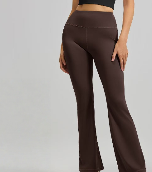 Sports yoga micro flared wide leg fitness pants E1096