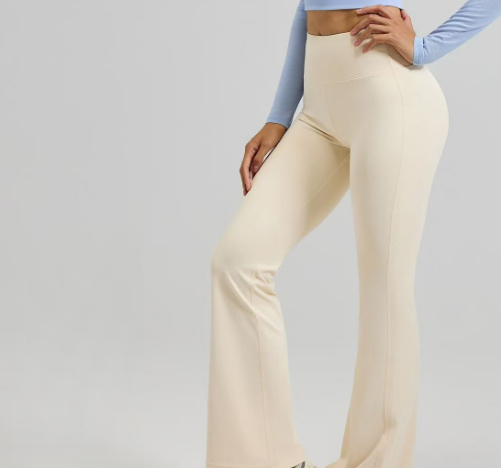 Sports yoga micro flared wide leg fitness pants E1096