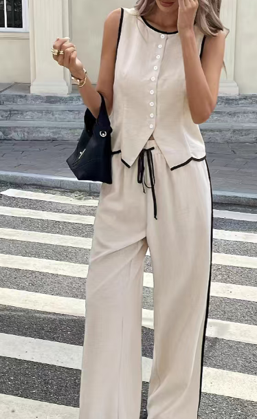 Women's set summer short sleeved pants casual loose fit    E1011