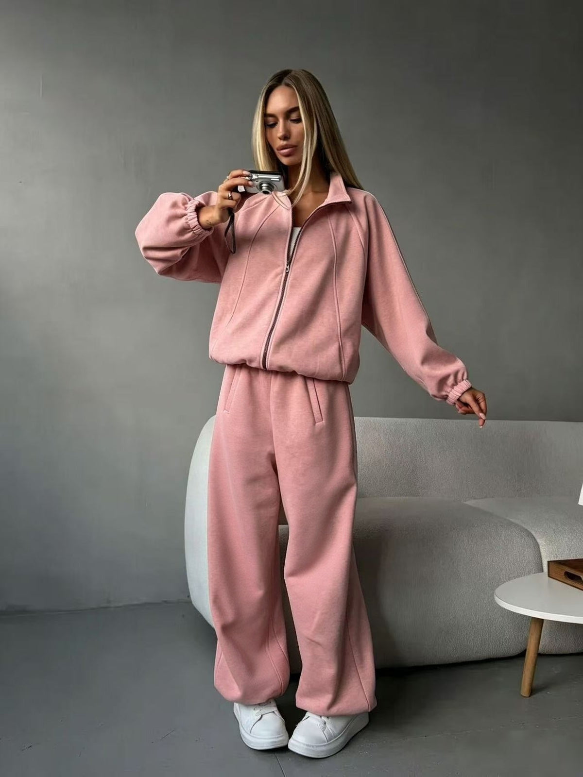 Loose casual sports cardigan set  E1452