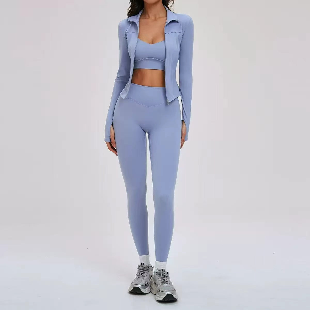 Women's Yoga Tight Outdoor Exercise 3-Piece Set  E909