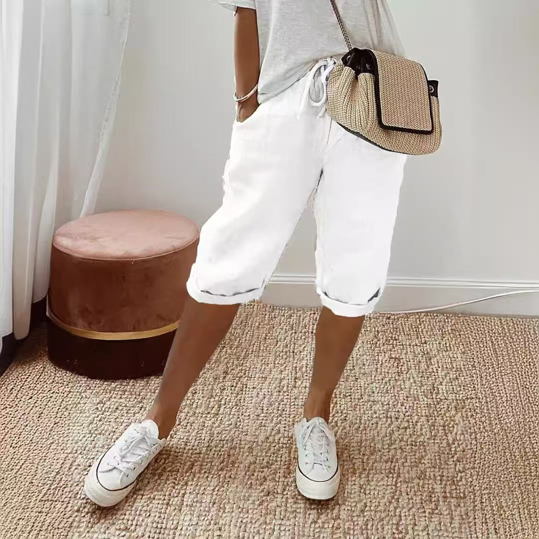 Women's elastic drawstring pants E950