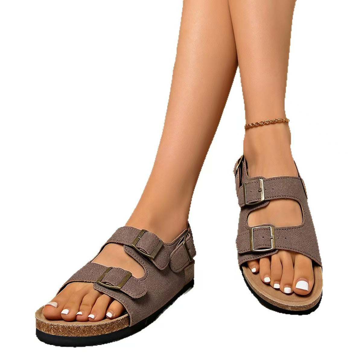 Double breasted retro casual sandals  E1118