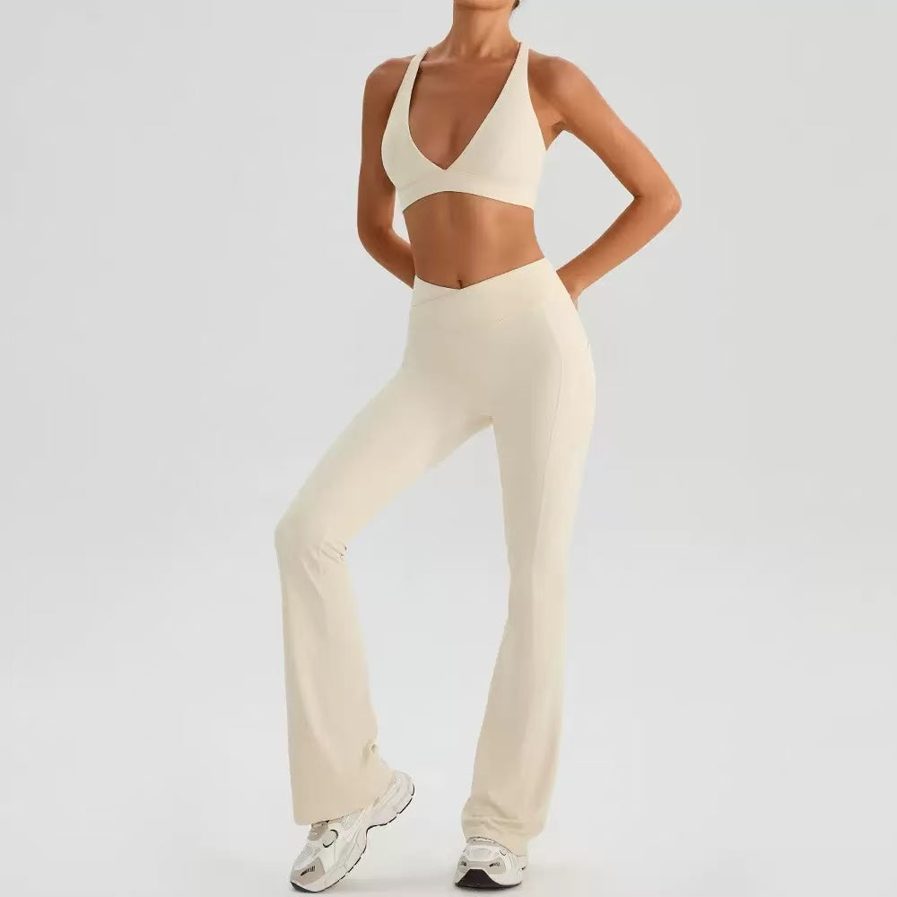 Yoga set, beautiful back, outdoor running, fitness clothing  E1371