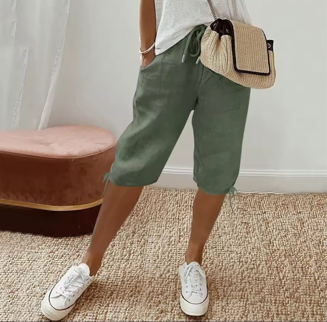 Women's elastic drawstring pants E950