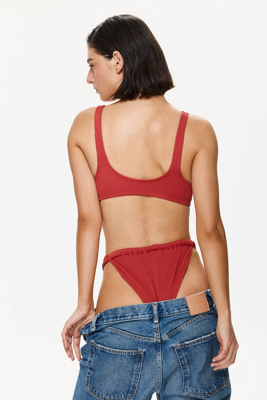 תחתון ביקיני היי לג ONE SIZE אדום